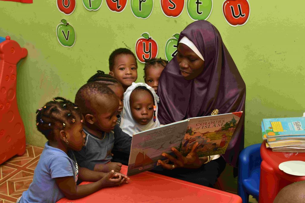 A reading session in Toddler class.